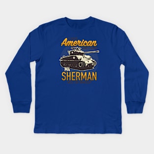 M4 Sherman Tank Kids Long Sleeve T-Shirt